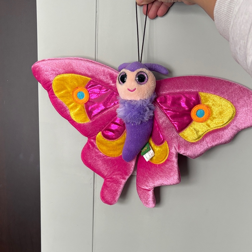 Plush Butterfly Toy - Pink and Purple wild republic 16inch plush butterfly